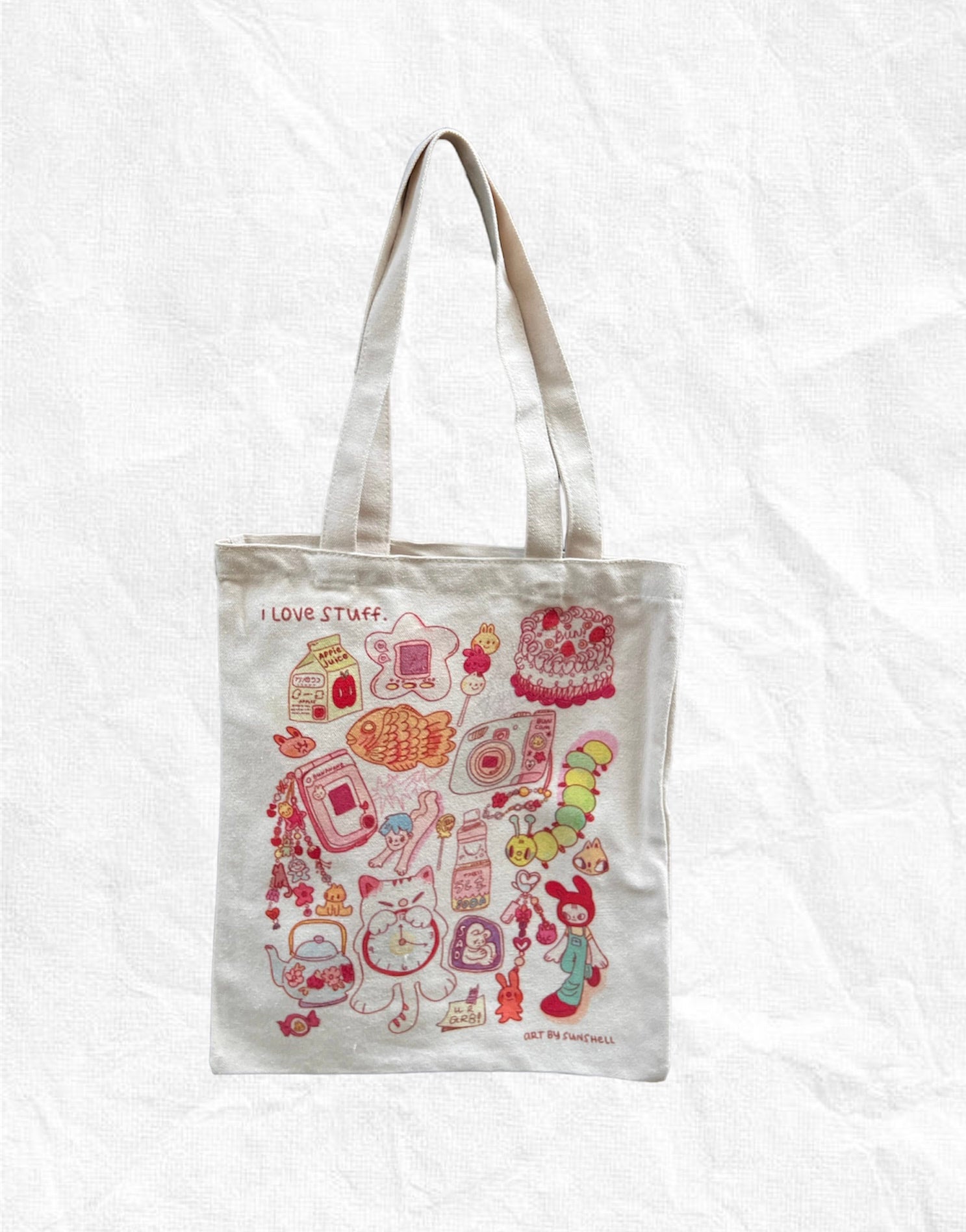 i love stuff tote bag | art by sunshell